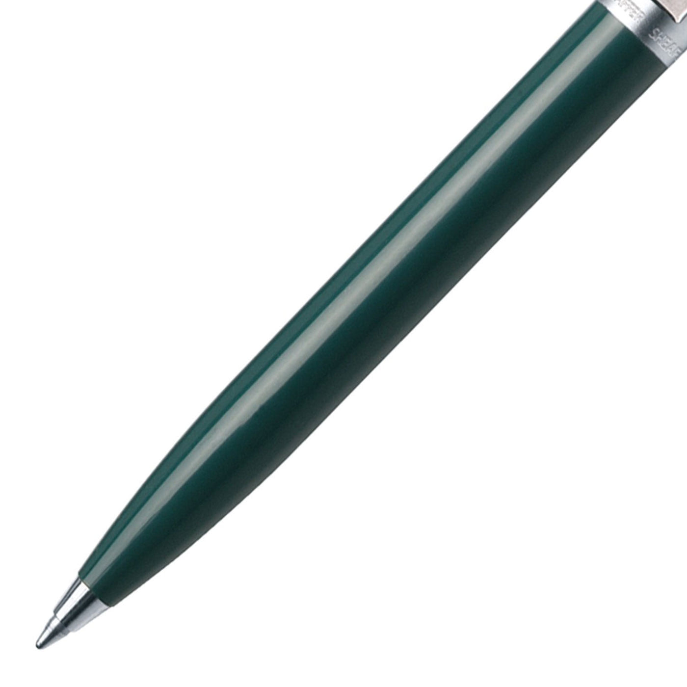 Sheaffer Sentinel Ball Pen - Green & Brushed Chrome 2