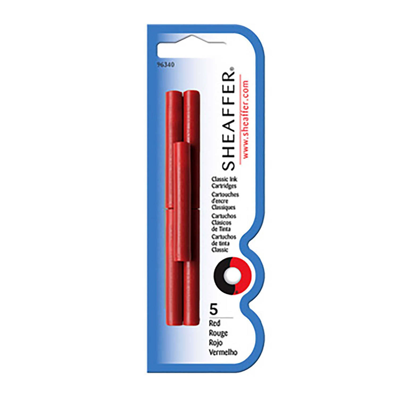 Sheaffer Skrip Ink Cartridge Red - Pack of 5