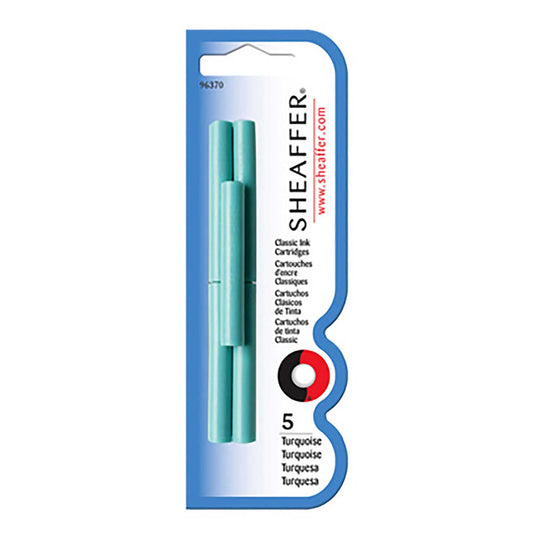 Sheaffer Skrip Ink Cartridge, Turquoise - Pack of 5