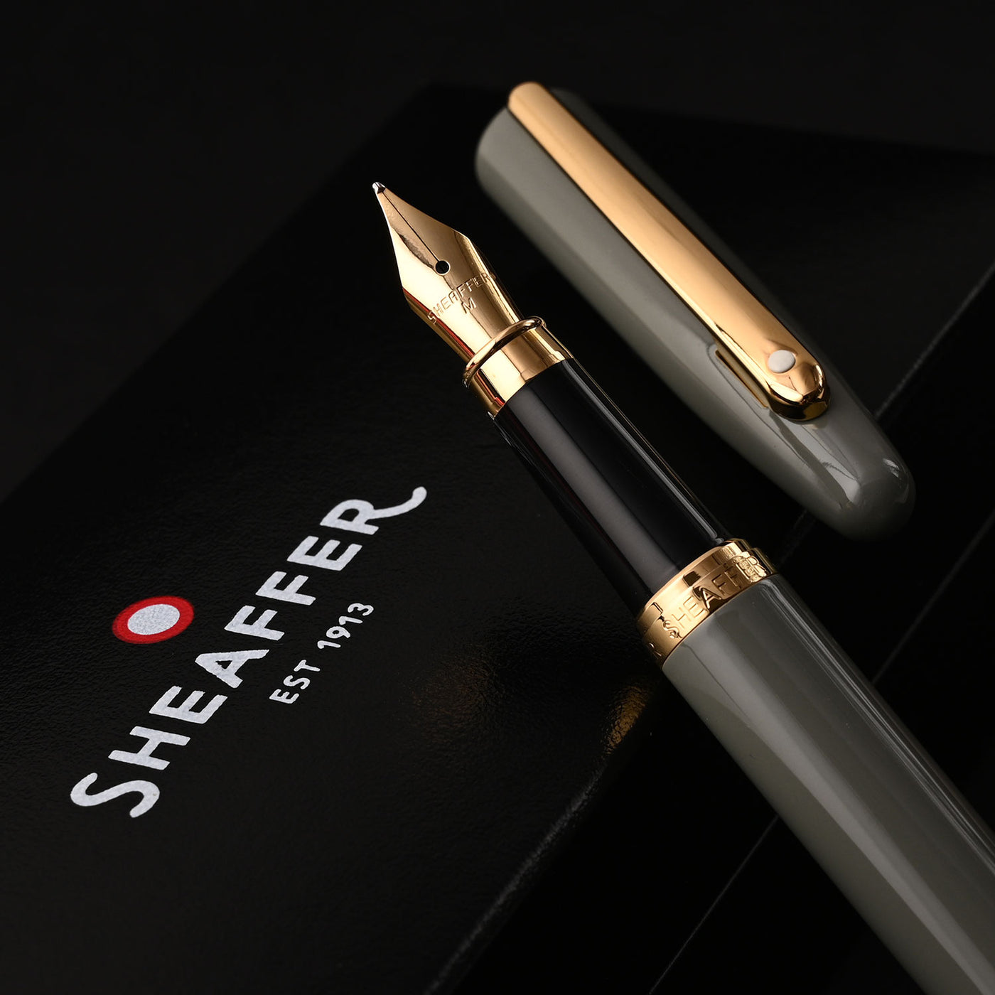 Sheaffer VFM Fountain Pen - Glossy Gray GT 9