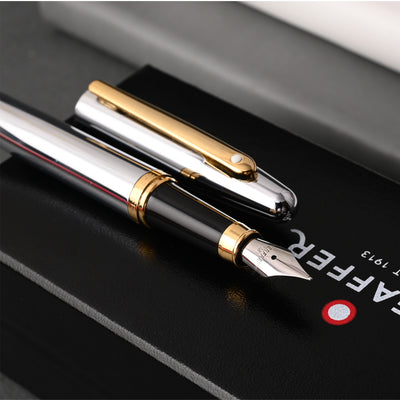 Sheaffer VFM Fountain Pen - Polished Chrome GT 8