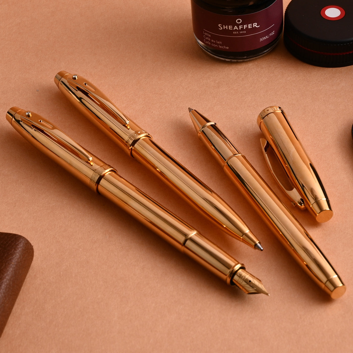 Sheaffer 100 PVD Gold with Diamond Embellishment Roller Ball Pen 15