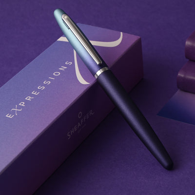 Sheaffer Expressions VFM Roller Ball Pen - Blue & Purple Pearlised Gradient CT 12