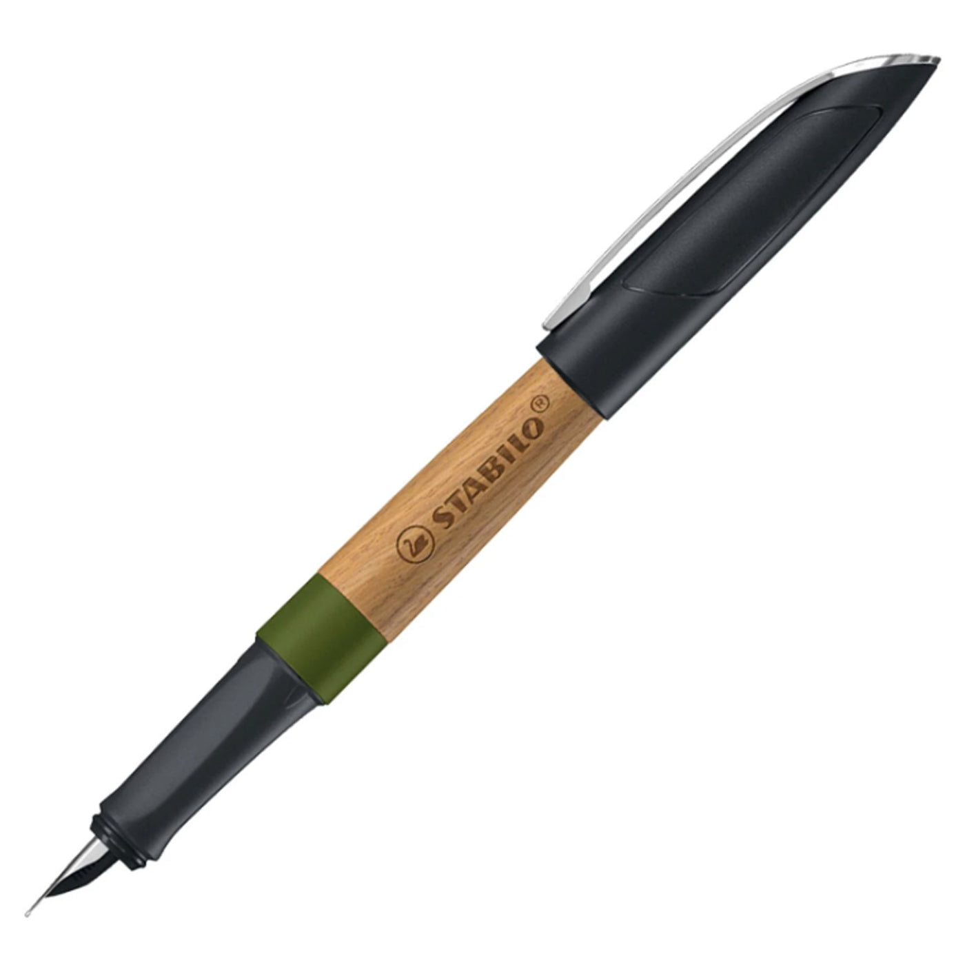 Stabilo Grow Fountain Pen - Moss Green & Oak