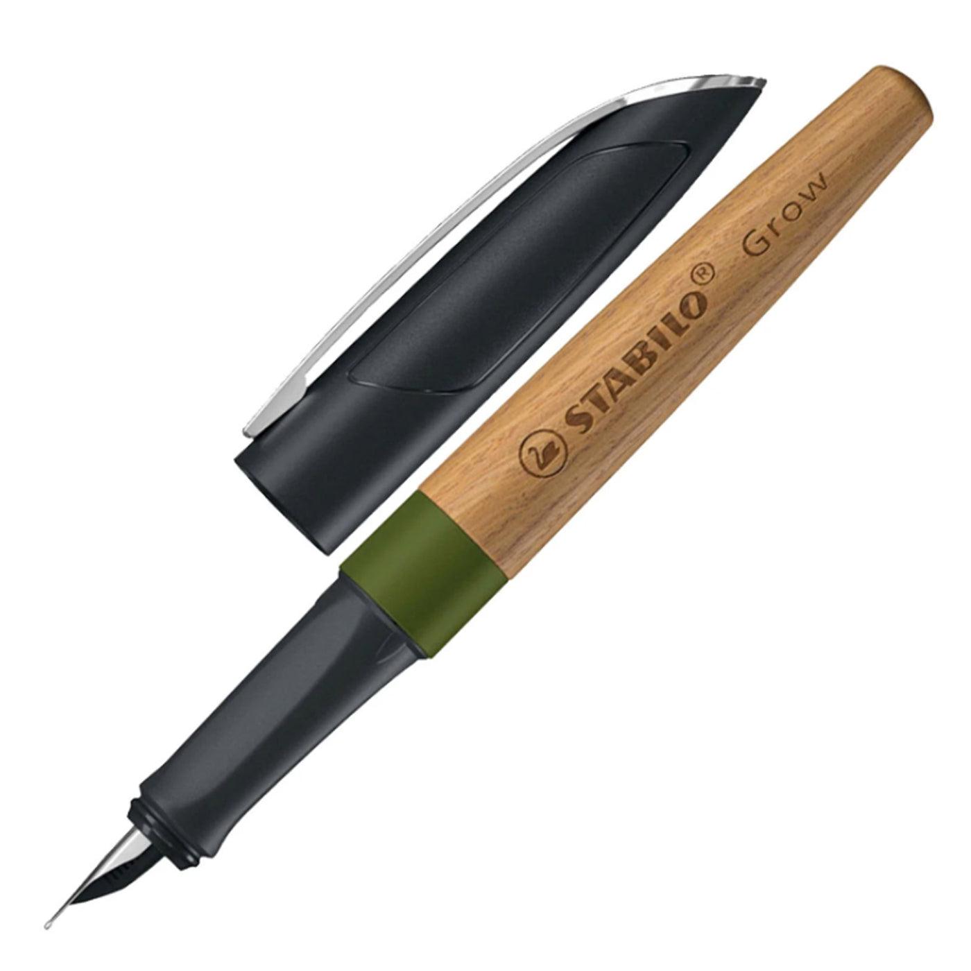 Stabilo Grow Fountain Pen - Moss Green & Oak