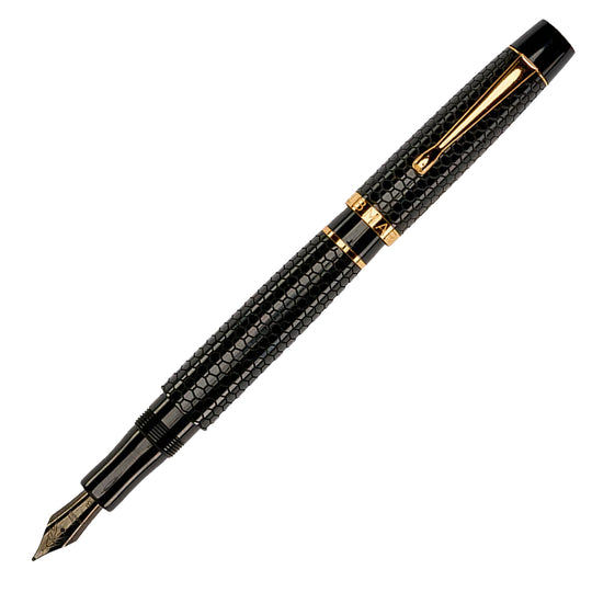 Submarine Ebonite Imperial Fountain Pen - Black GT