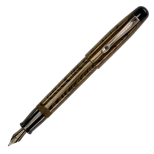 Submarine Ebonite King Fountain Pen - Brown PVD