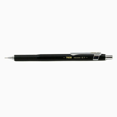 TWSBI Precision Retractable Pipe Mechanical Pencil Black - 0.7mm 2