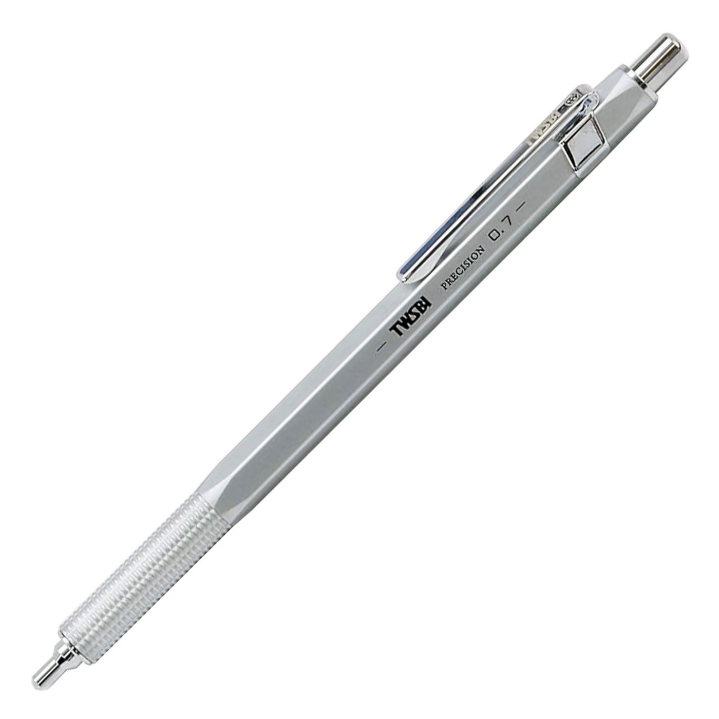 TWSBI Precision Retractable Pipe Mechanical Pencil Matte Silver 0.7mm 1