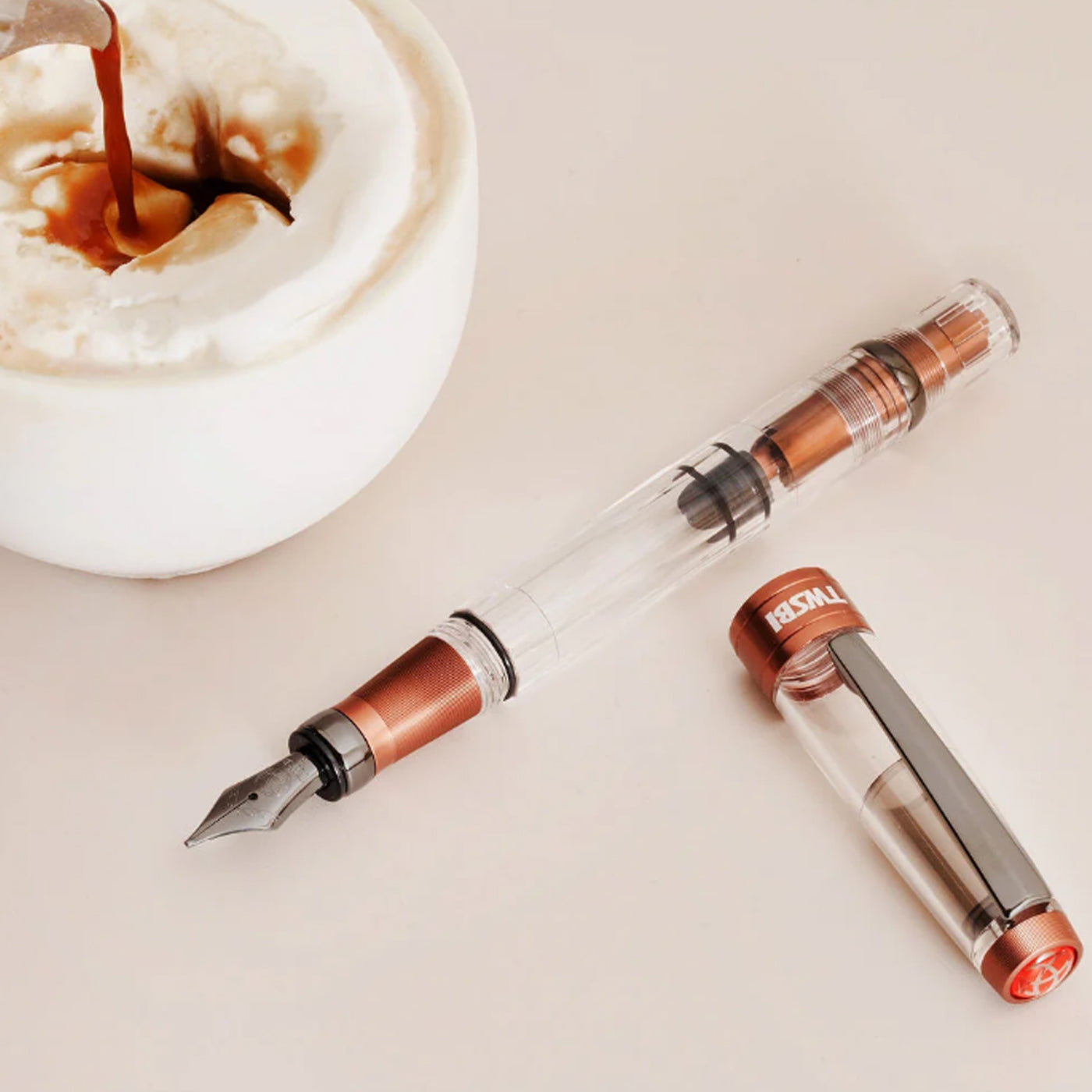 TWSBI Diamond 580ALR Fountain Pen - Affogato Onyx
