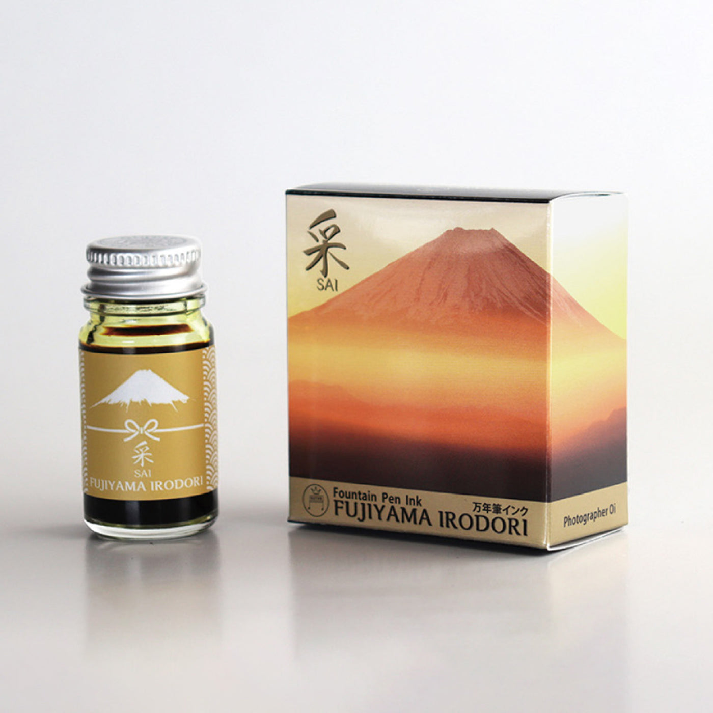 Teranishi Fujiyama Irodori Sai Ink Bottle, Yellow - 12ml 3