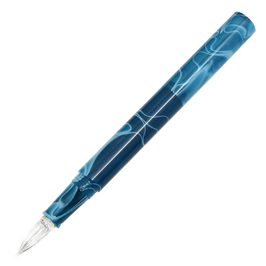 Teranishi Guitar Glass Pen with Cap - Peacock Blue