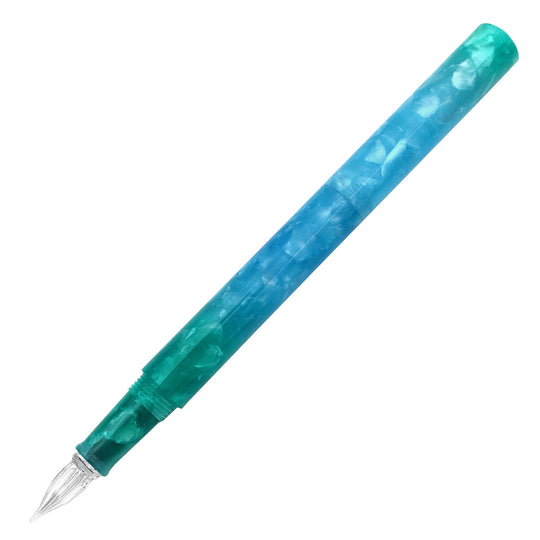 Teranishi Guitar Large Glass Pen with Cap - Jelly Blue