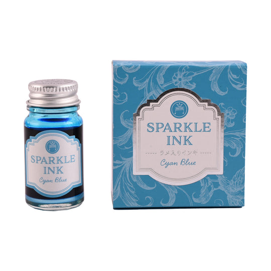 Teranishi Sparkle Cyan Blue Ink Bottle - 12ml