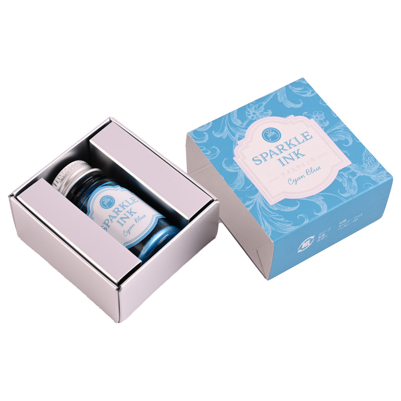 Teranishi Sparkle Cyan Blue Ink Bottle - 12ml 3