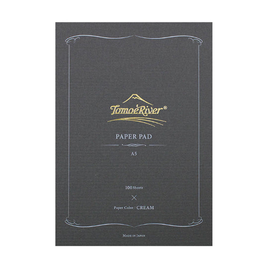 Tomoe River SRA5LC Black Notepad- A5 - Plain