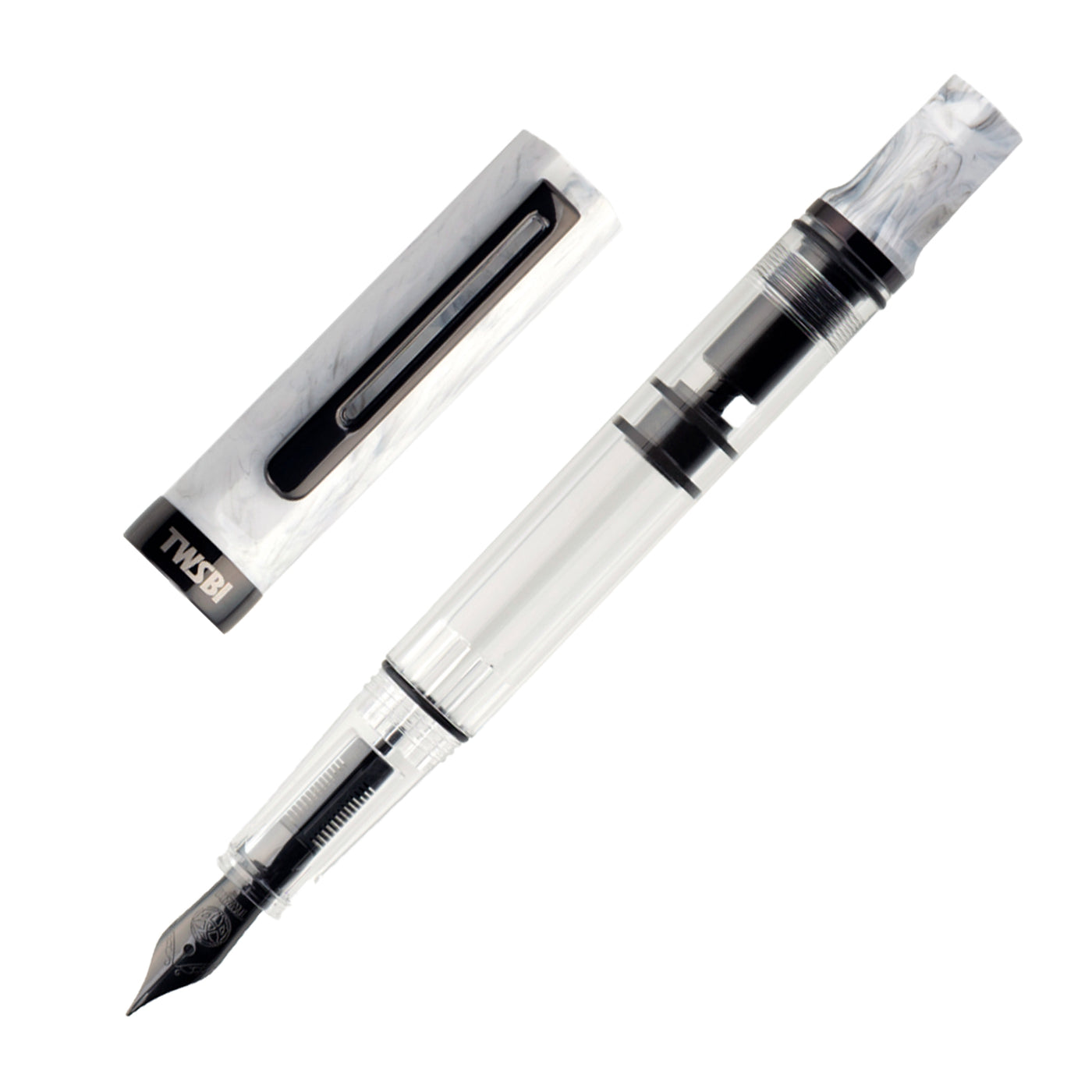 Twsbi Eco Fountain Pen - Carrara Onyx