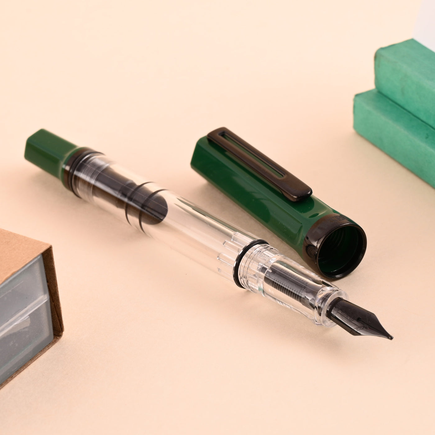 Twsbi Eco Fountain Pen - Irish Green Onyx 6