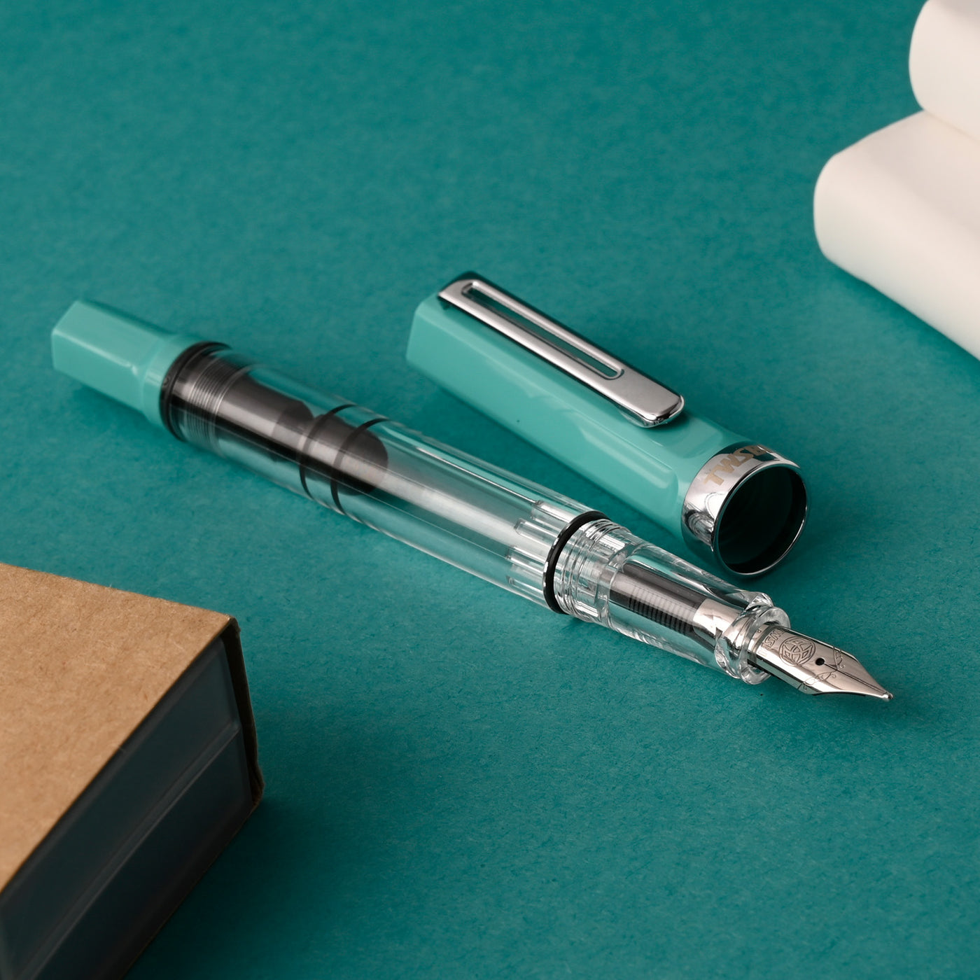Twsbi Eco Fountain Pen - Persian Green CT 9