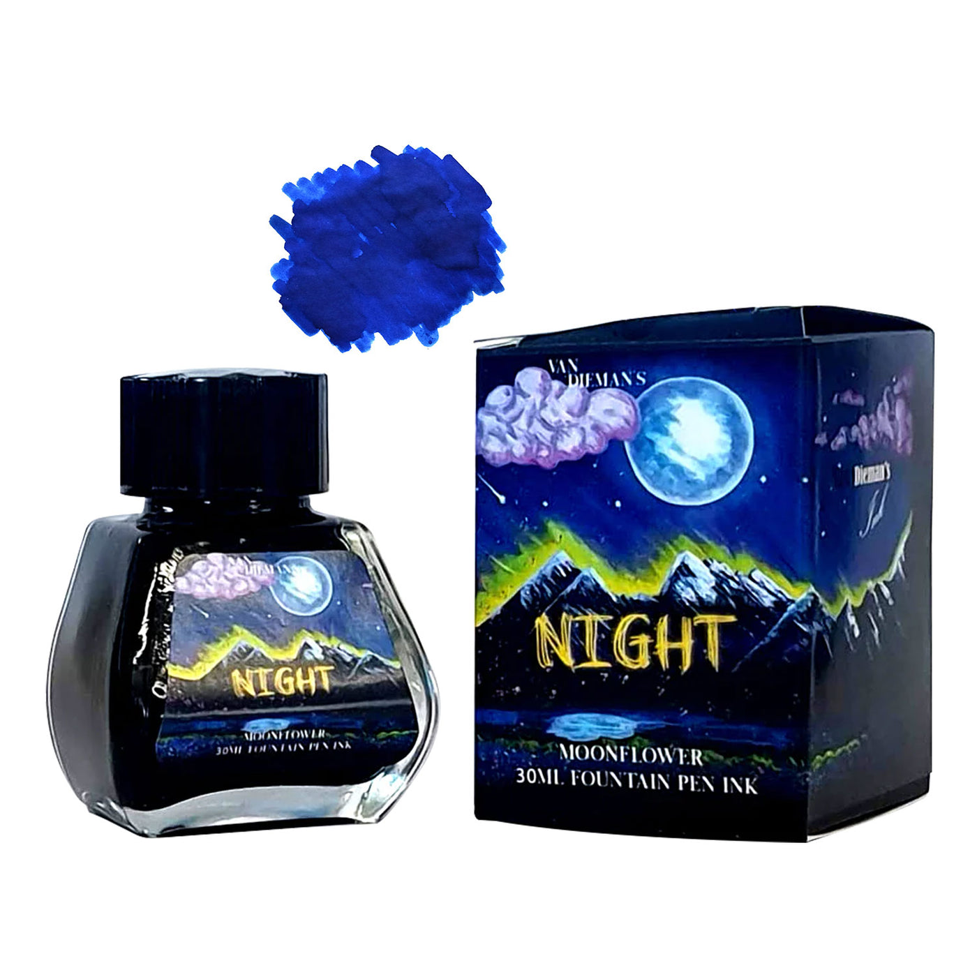 Moon Flower Ink Van Dieman's Night Ink Bottle, Moon Flower - 30ml – Makoba
