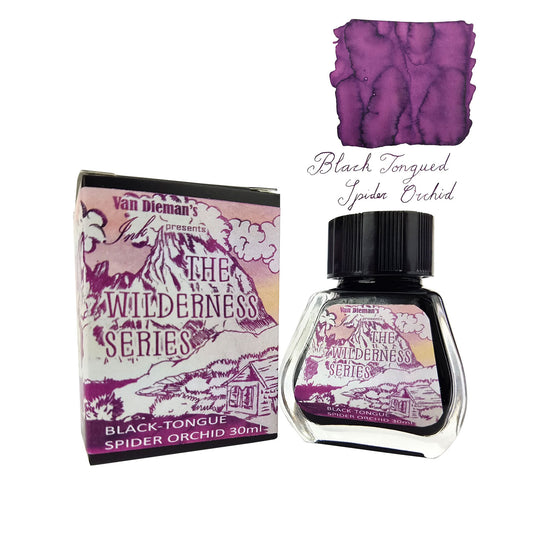 Van Dieman's Wilderness Ink Bottle, Black Tongue Spider Orchid - 30ml