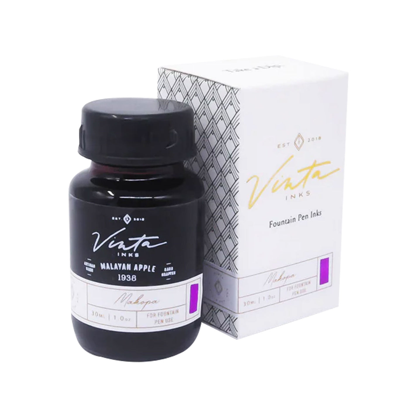 Vinta Heritage Collection Malayan Apple Ink Bottle Purple - 30ml 2