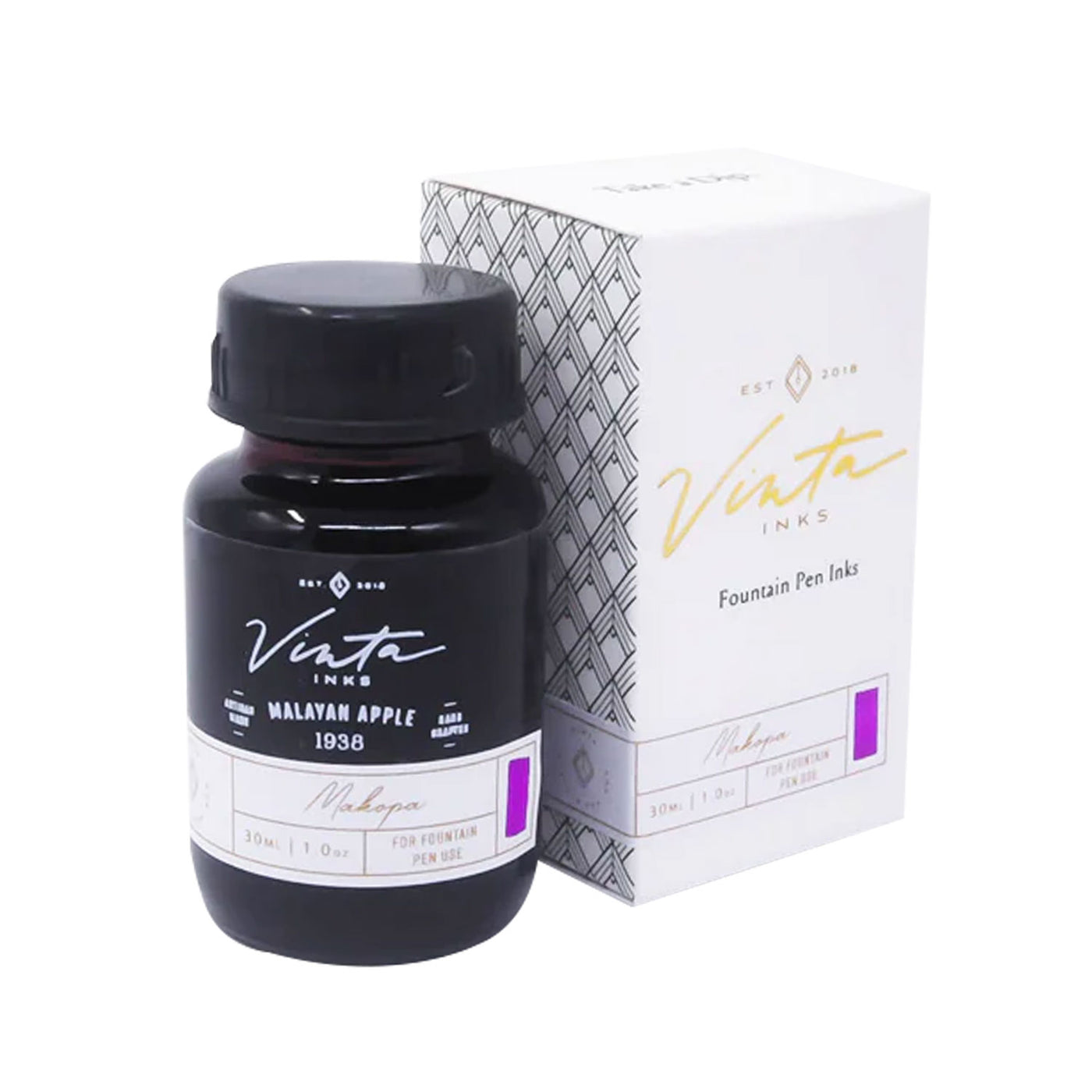 Woman Apple Ink Vinta Heritage Collection Malayan Apple Ink Bottle, Purple - 30ml – Makoba