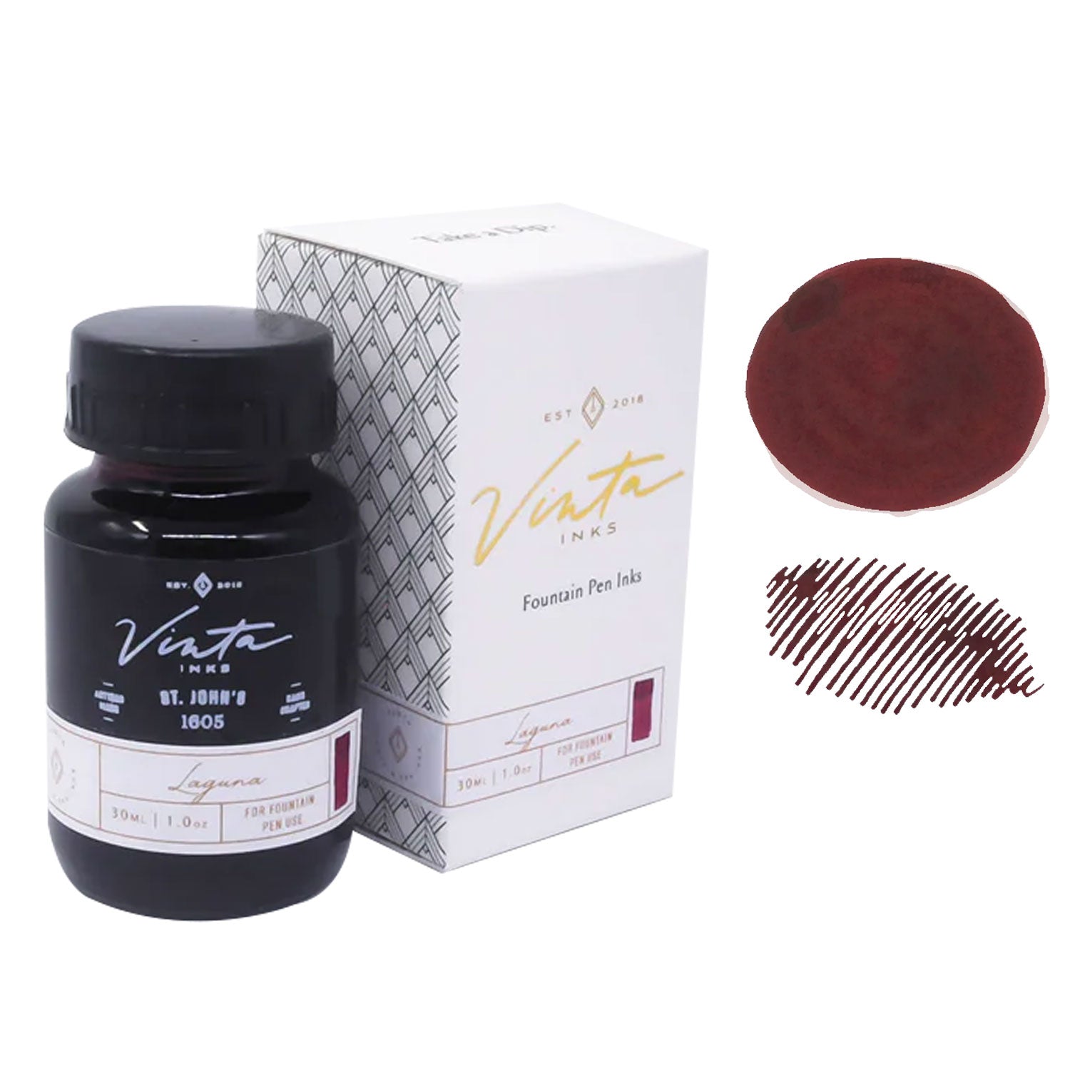 Vinta Heritage Collection St. John's Ink Bottle, Brown - 30ml – Makoba