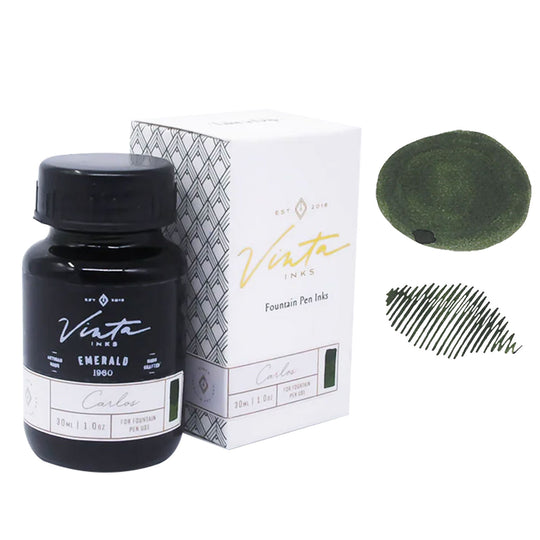 Vinta Original Collection Emerald Ink Bottle, Green - 30ml