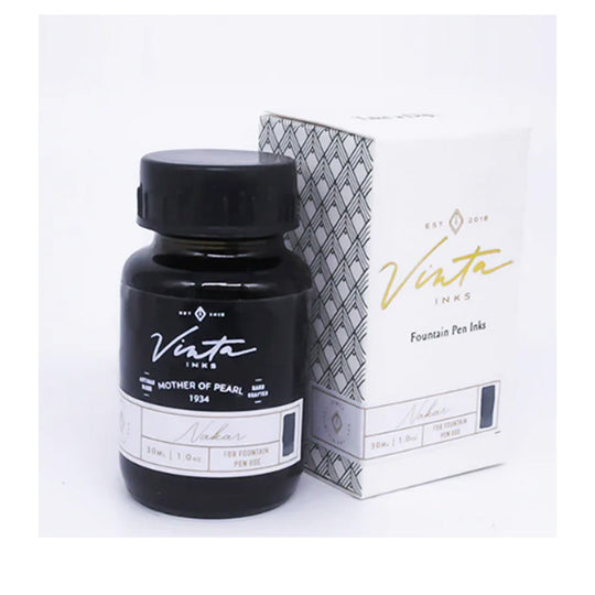 Vinta Special Collection Mother of Pearl Ink Bottle, Grey - 30ml