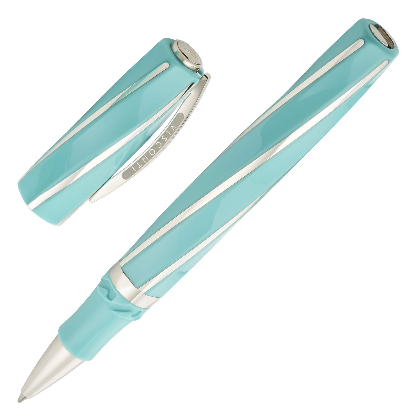 Visconti Divina Elegance Oversize Wave Roller Ball Pen - Green 1