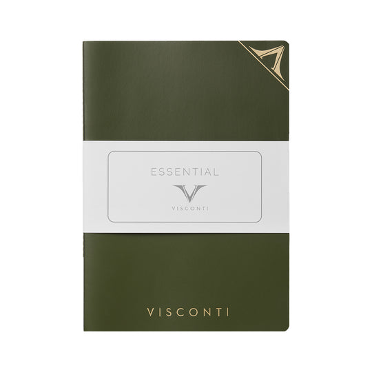 Visconti Essential Classic Notebook - Green - A5 - Plain