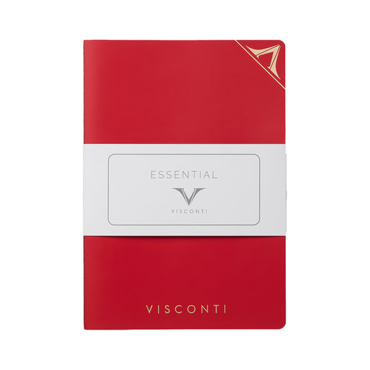 Visconti Essential Notebook - Red - Pocket - Plain