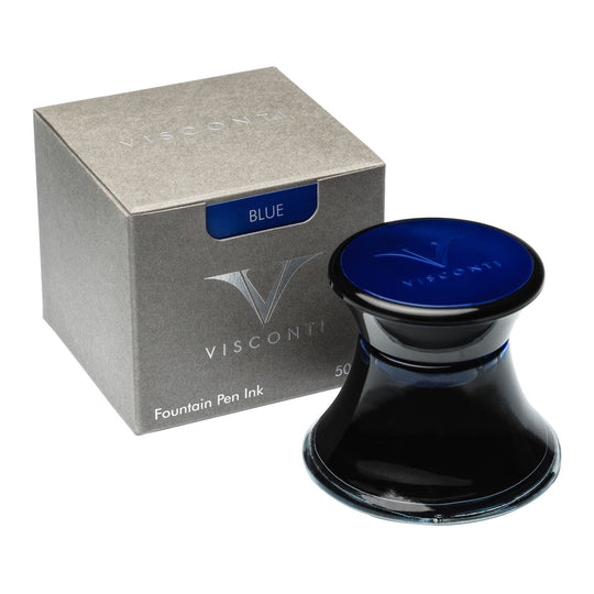 Visconti Glass Inkwell, Blue - 50ml