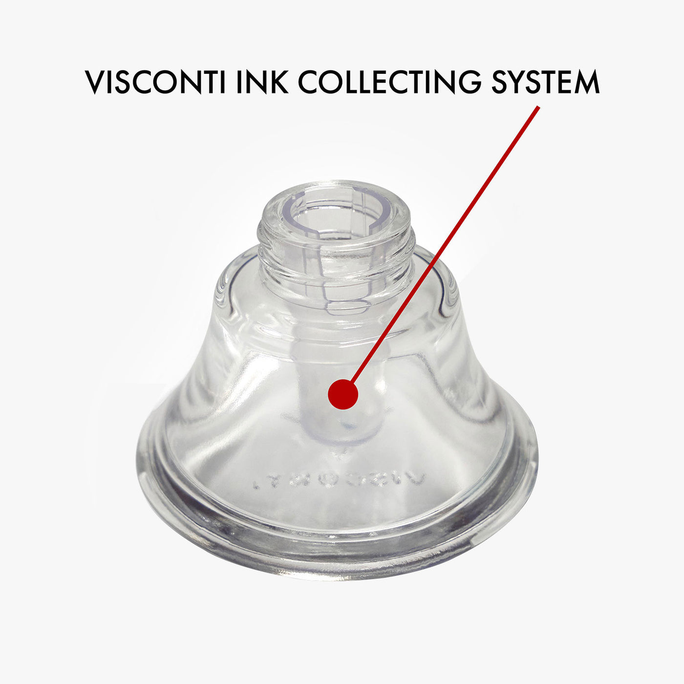 Visconti Glass Inkwell Red - 50ml 4