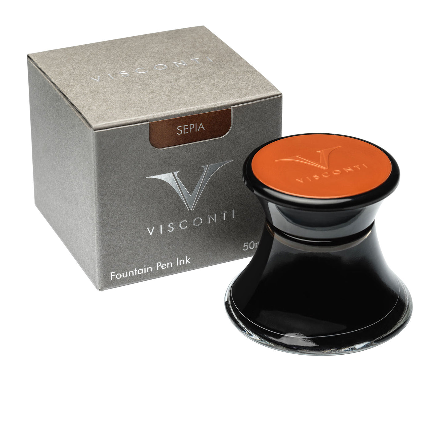Visconti Glass Inkwell Sephia - 50ml 1