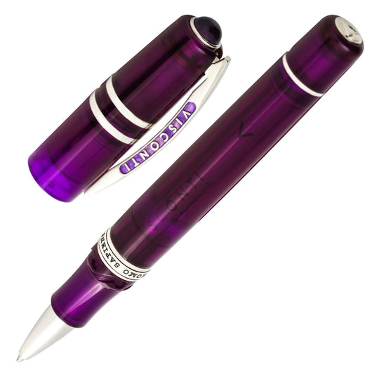 Visconti Homo Sapiens Demo Stones Roller Ball Pen - Amethyst