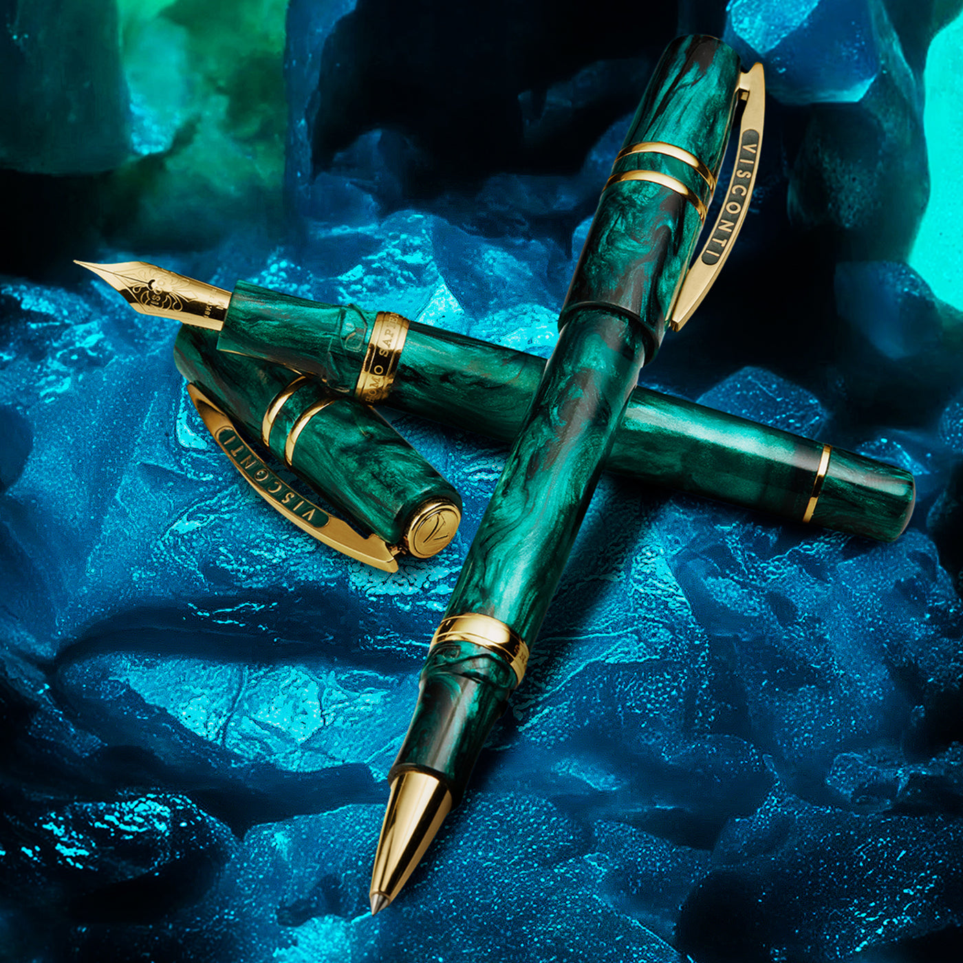 Visconti  Homo Sapiens Roller Ball Pen - Dark Emerald GT (Limited Edition)