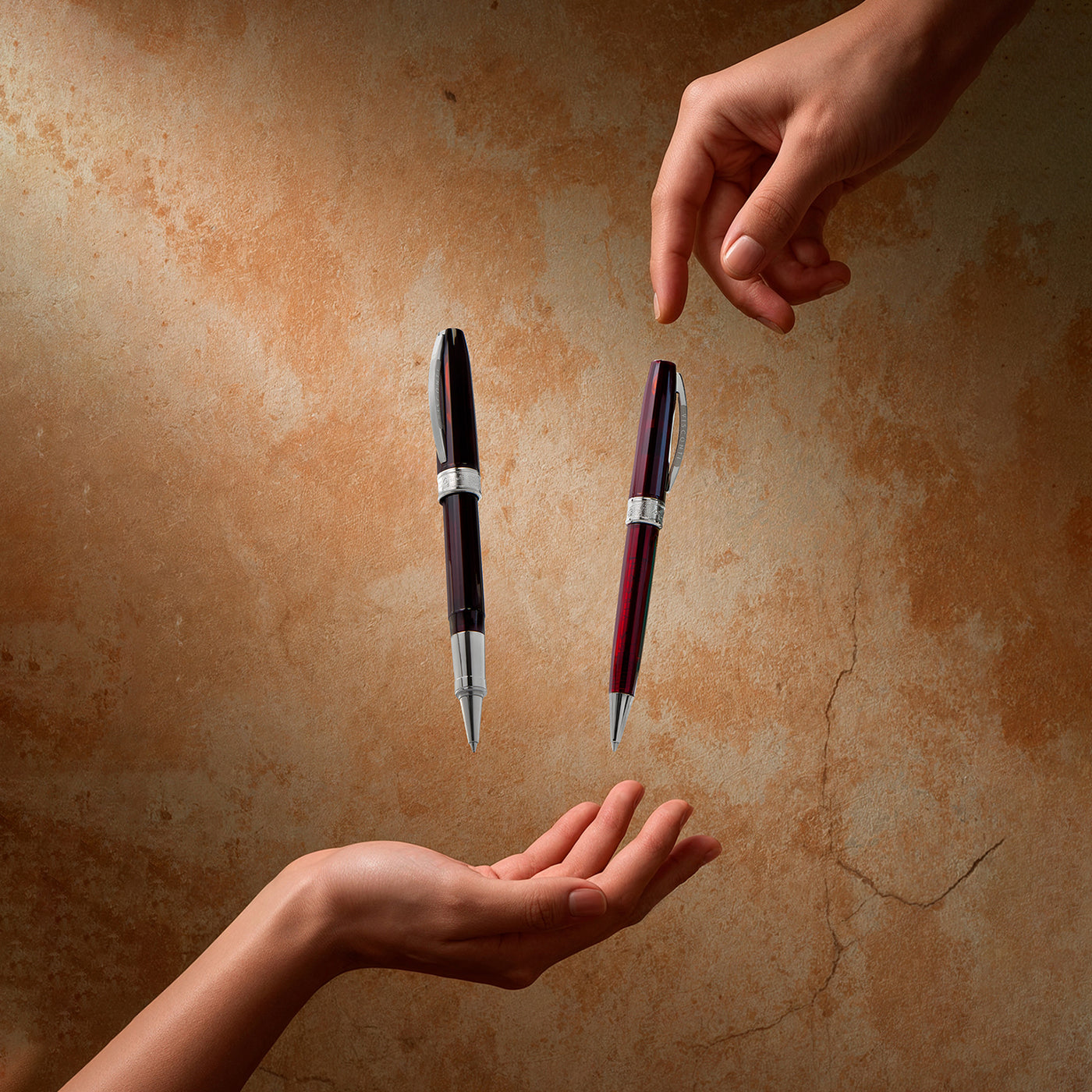 Visconti Michelangelo Fountain Pen - Translucent Red