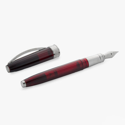 Visconti Michelangelo Fountain Pen - Translucent Red