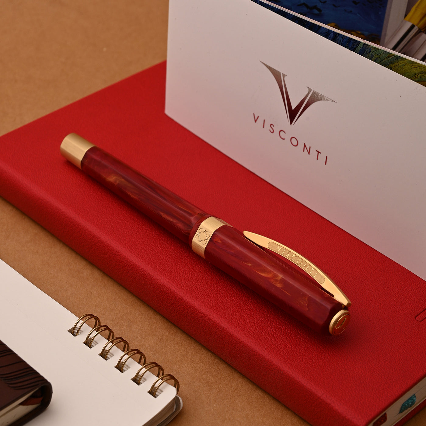 Visconti Opera Gold Fountain Pen - Red 11