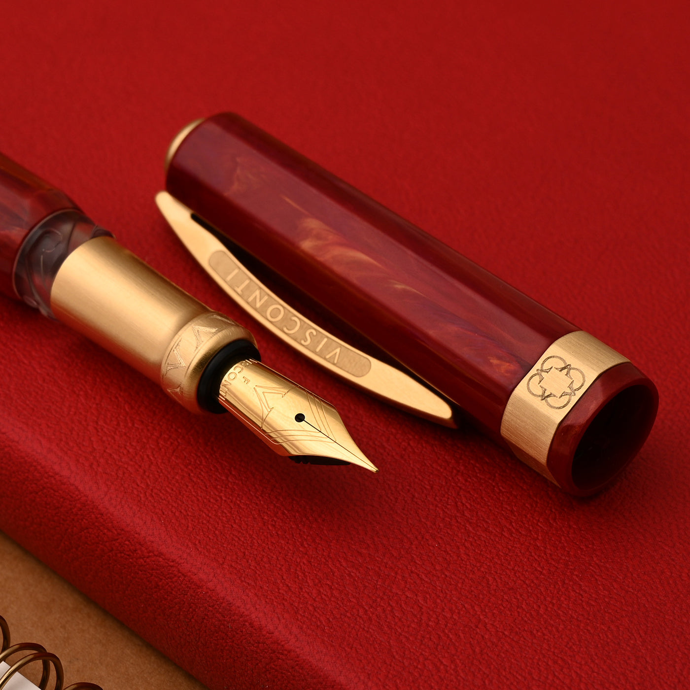 Visconti Opera Gold Fountain Pen - Red 8