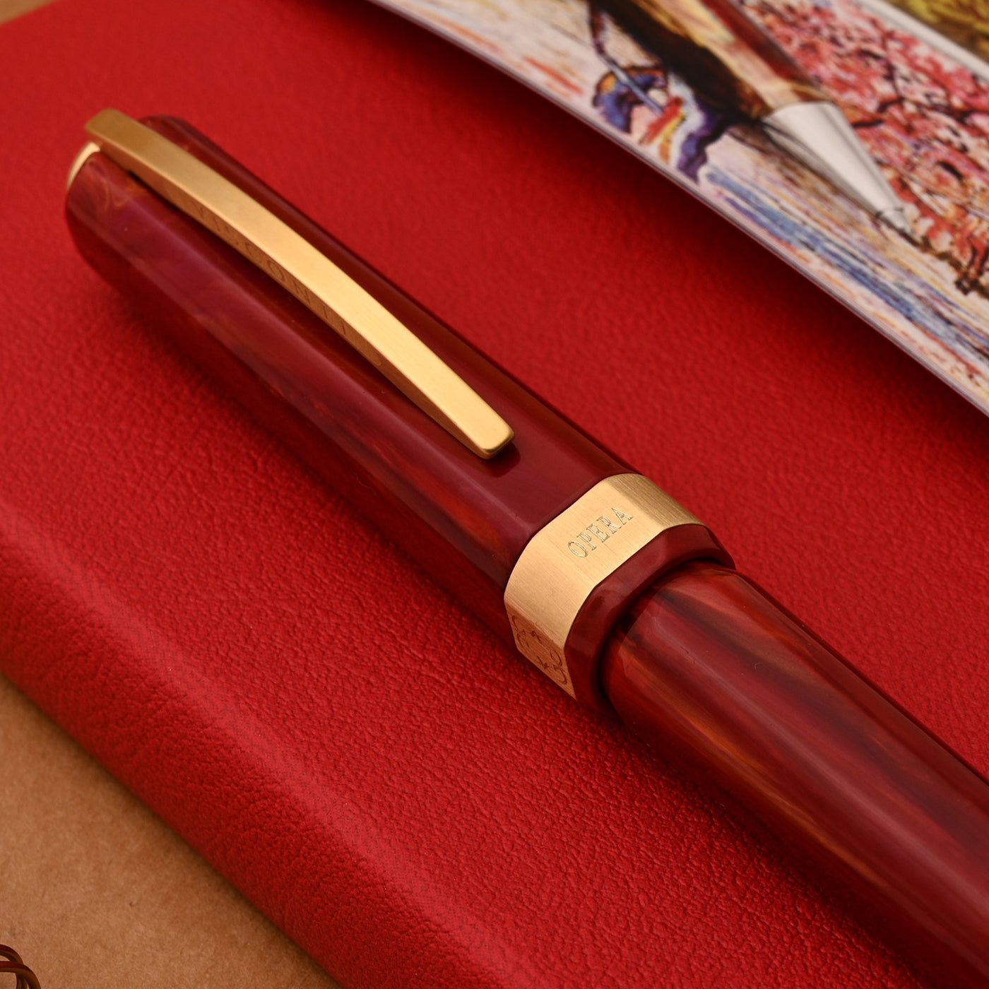 Visconti Opera Gold Fountain Pen - Red 9