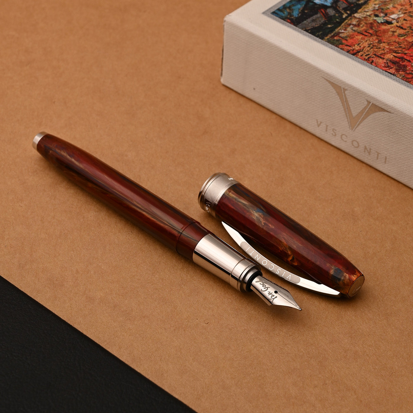 Visconti Van Gogh Fountain Pen - Red Vineyard 6