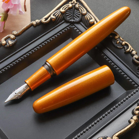 Wancher Dream Aizu Urushi Metallic Nashiji Fountain Pen - Yellow