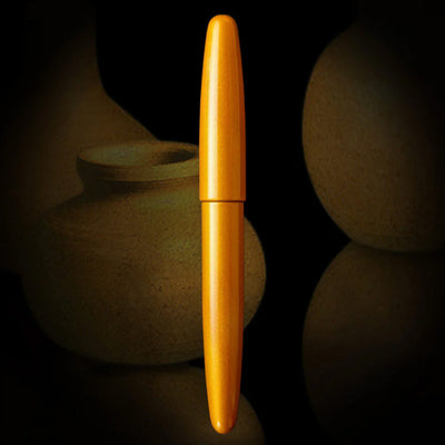 Wancher Dream Aizu Urushi Metallic Nashiji Fountain Pen - Yellow 8