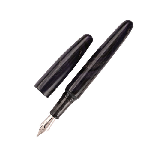 Wancher Dream True Ebonite Fountain Pen - Marble Purple Gray