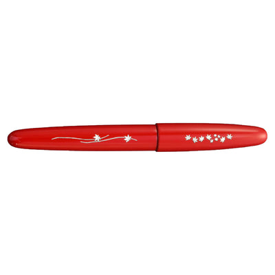 Wancher Dream Zogan Urushi Fountain Pen - Momiji Red GT 4