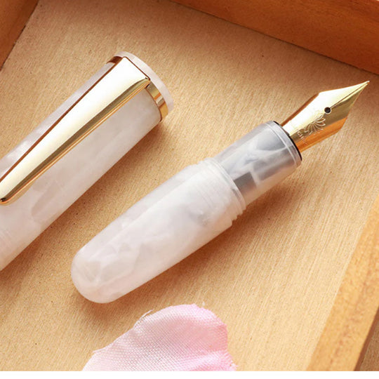 Wancher PuChiCo Fountain Pen - White Snow GT
