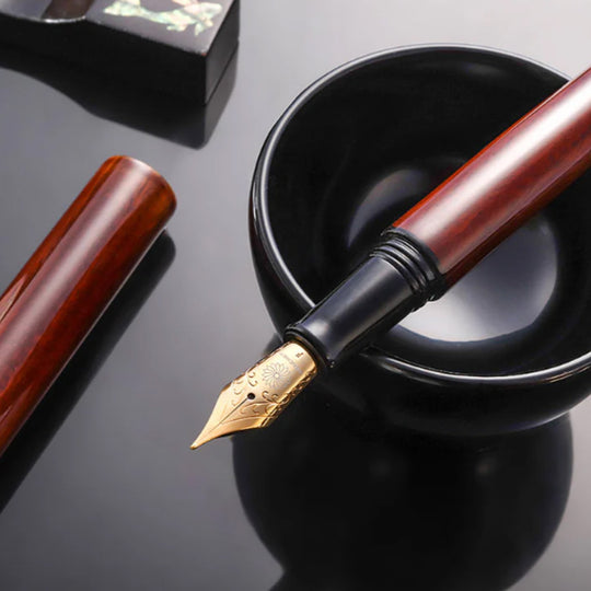 Wancher Sekai Aizu Urushi Fountain Pen - Verawood CT